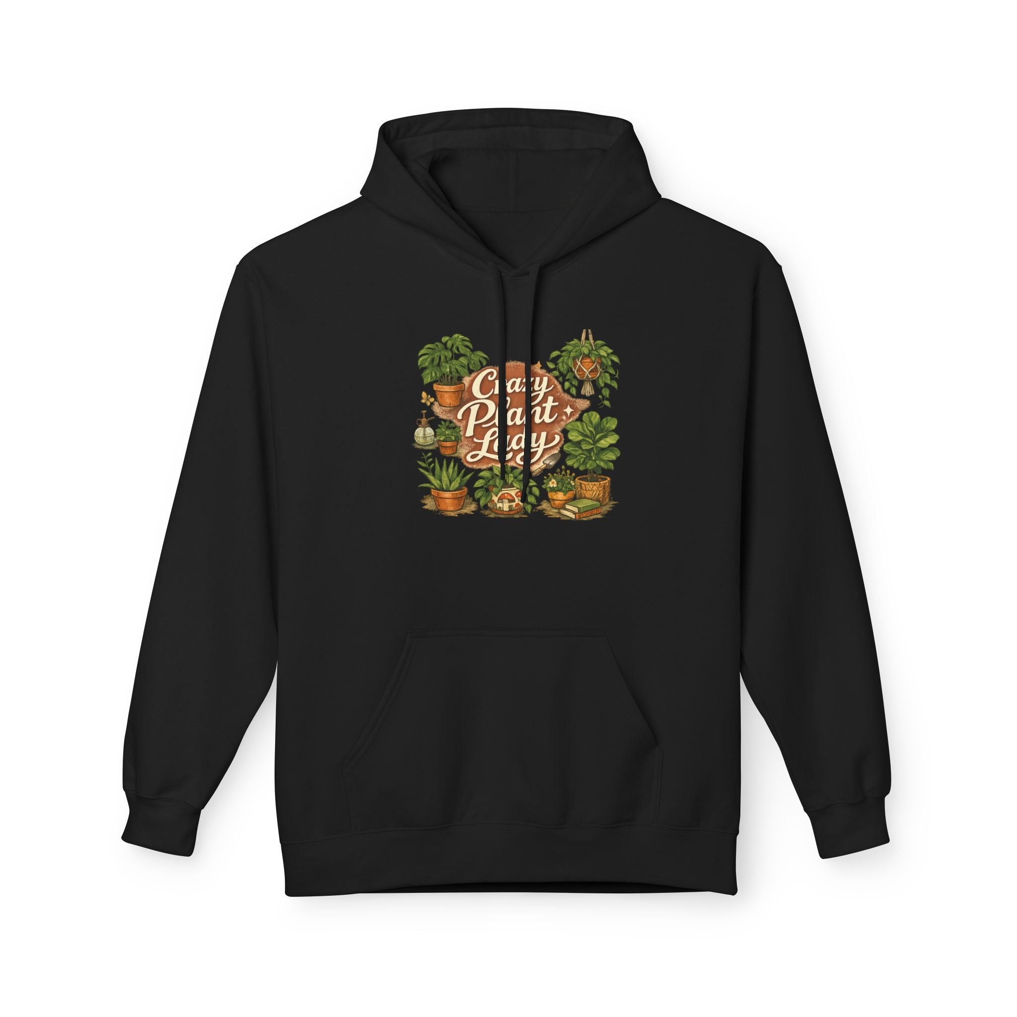 "Crazy Plant Lady" Potted Houseplants Graphic Hoodie | Cozy Garden Lover Sweatshirt