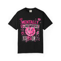 Mentally Somewhere Else T-Shirt — Retro Pink Smiley Graphic Tee
