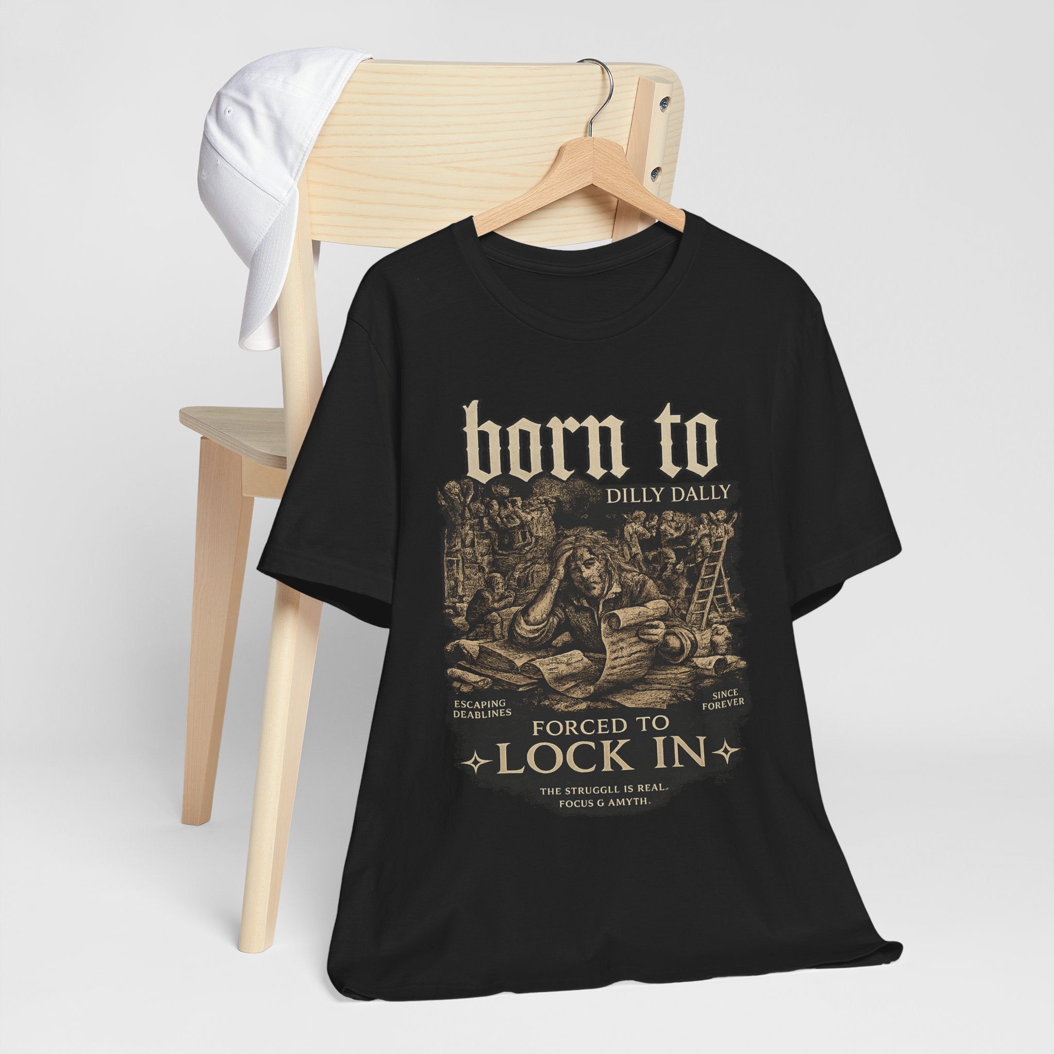 Born to Dilly Dally, Forced to Lock In — Vintage Nautical Adventure T-Shirt