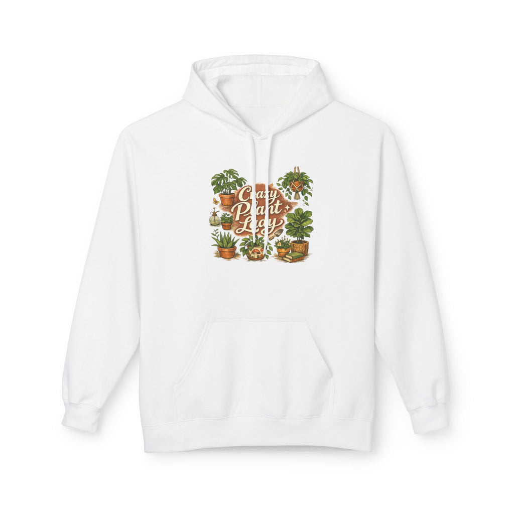 "Crazy Plant Lady" Potted Houseplants Graphic Hoodie | Cozy Garden Lover Sweatshirt