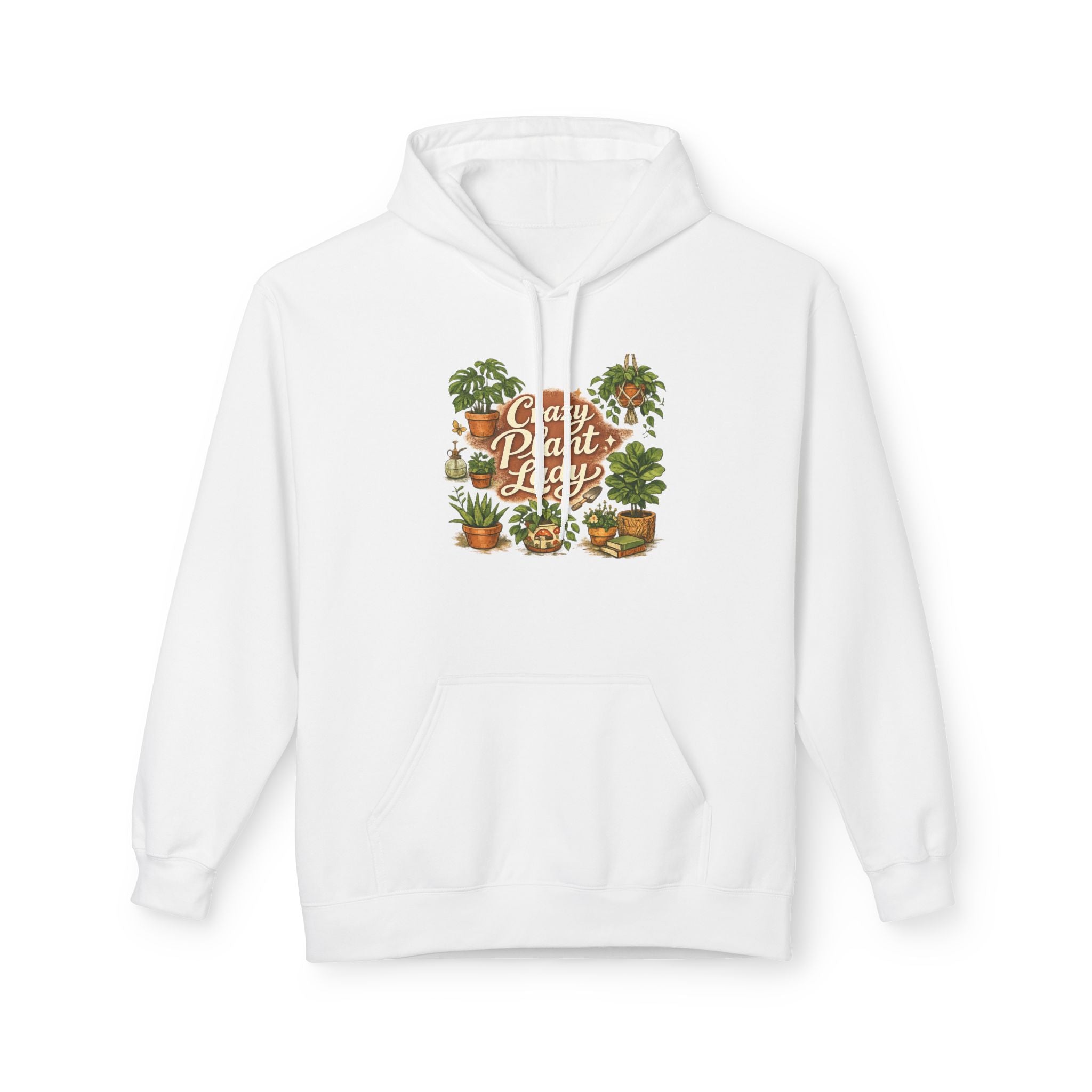 "Crazy Plant Lady" Potted Houseplants Graphic Hoodie | Cozy Garden Lover Sweatshirt